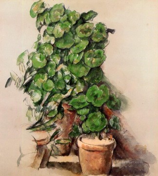  paul canvas - Pots of Geraniums Paul Cezanne